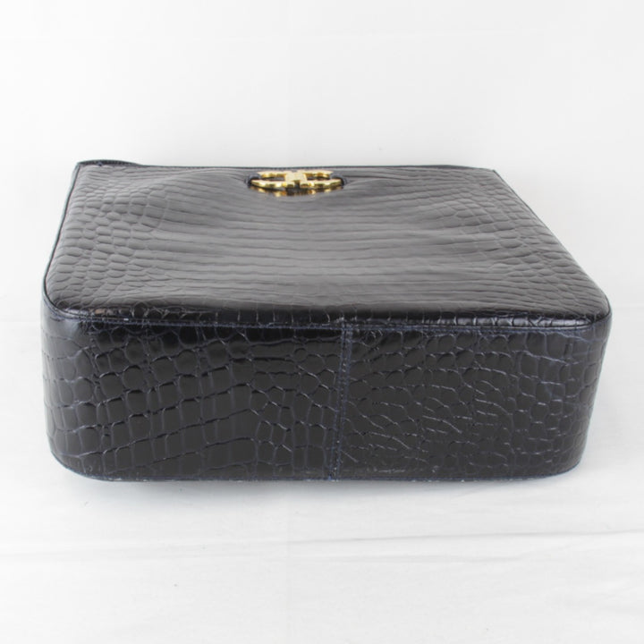 『USED』 
Salvatore Ferragamo フェラガモ 
 ガンチーニ ショルダーバッグ 
レザー ブラック