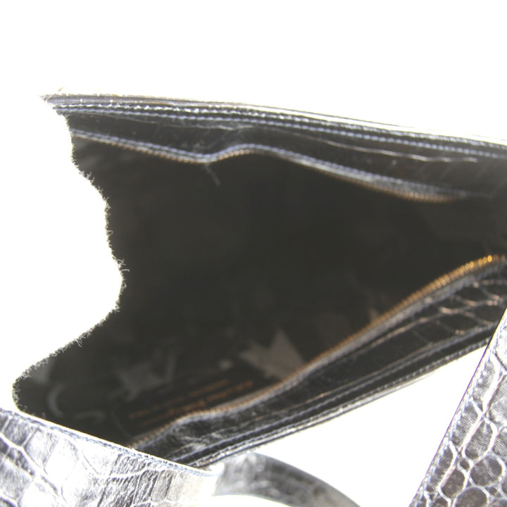 『USED』 
Salvatore Ferragamo フェラガモ 
 ガンチーニ ショルダーバッグ 
レザー ブラック