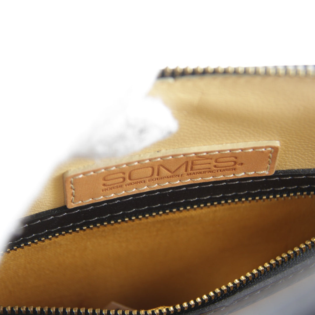 美品『USED』 
SOMES SADDLE ソメスサドル 
 ハンドバッグ 
レザー ブラック
