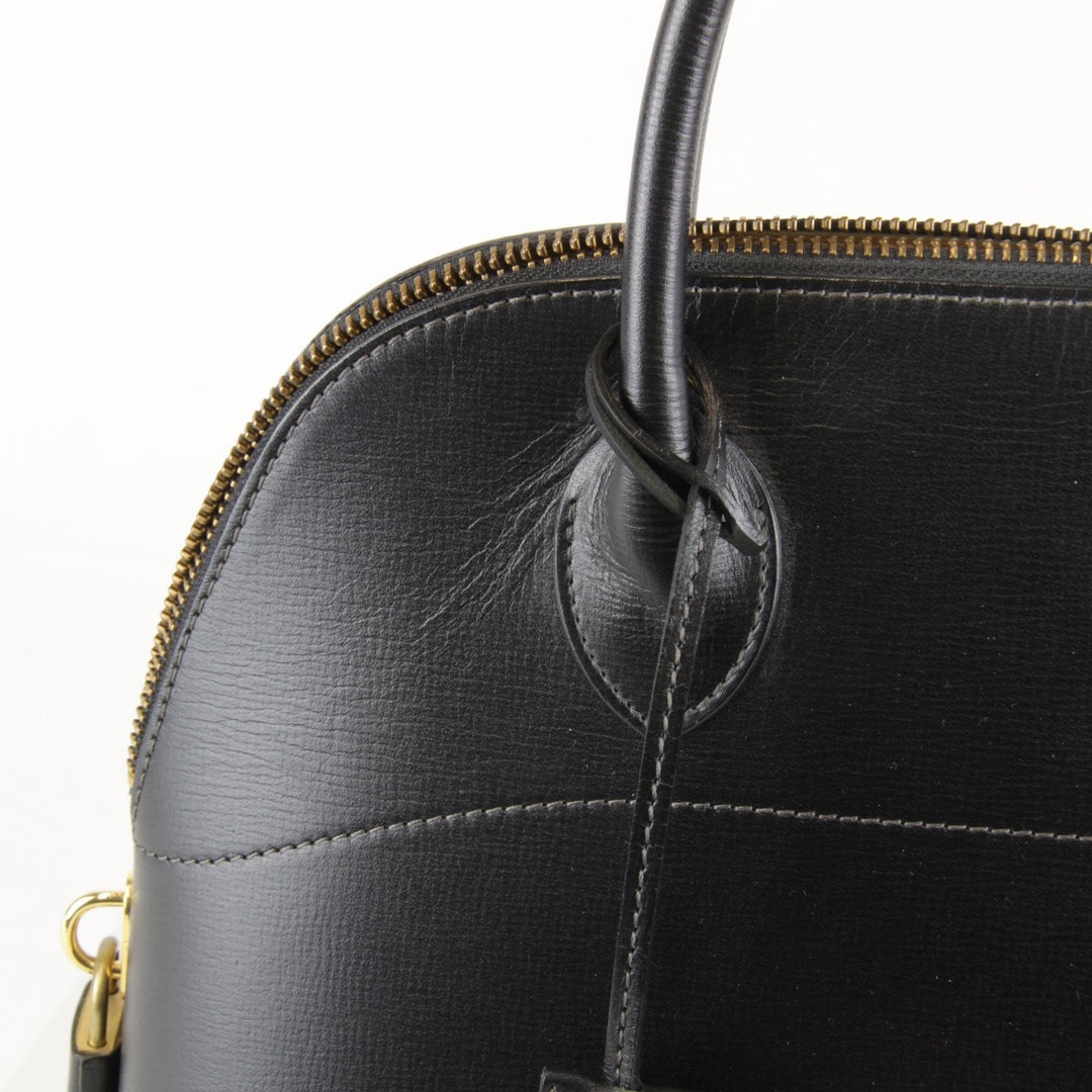美品『USED』 
SOMES SADDLE ソメスサドル 
 ハンドバッグ 
レザー ブラック