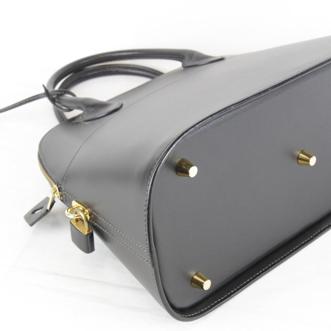 美品『USED』 
SOMES SADDLE ソメスサドル 
 ハンドバッグ 
レザー ブラック