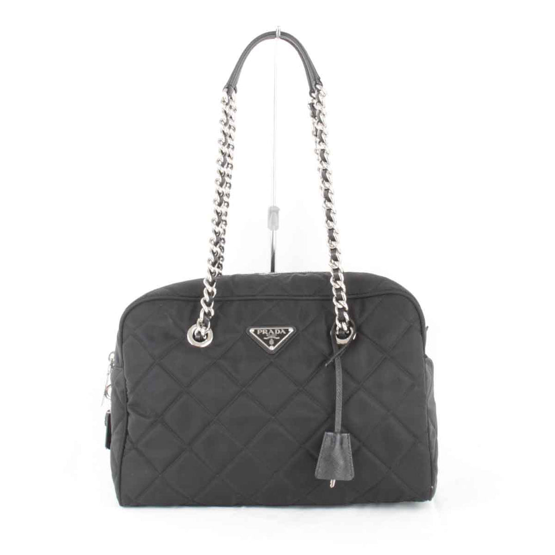 美品『USED』 
PRADA プラダ 
 チェーンショルダーバッグ ショルダーバッグ 
ナイロン ブラック