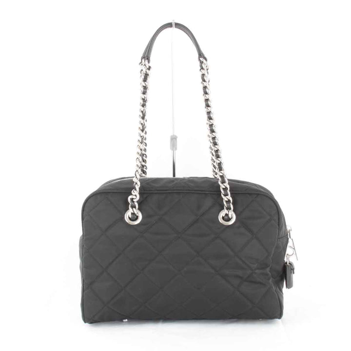 美品『USED』 
PRADA プラダ 
 チェーンショルダーバッグ ショルダーバッグ 
ナイロン ブラック