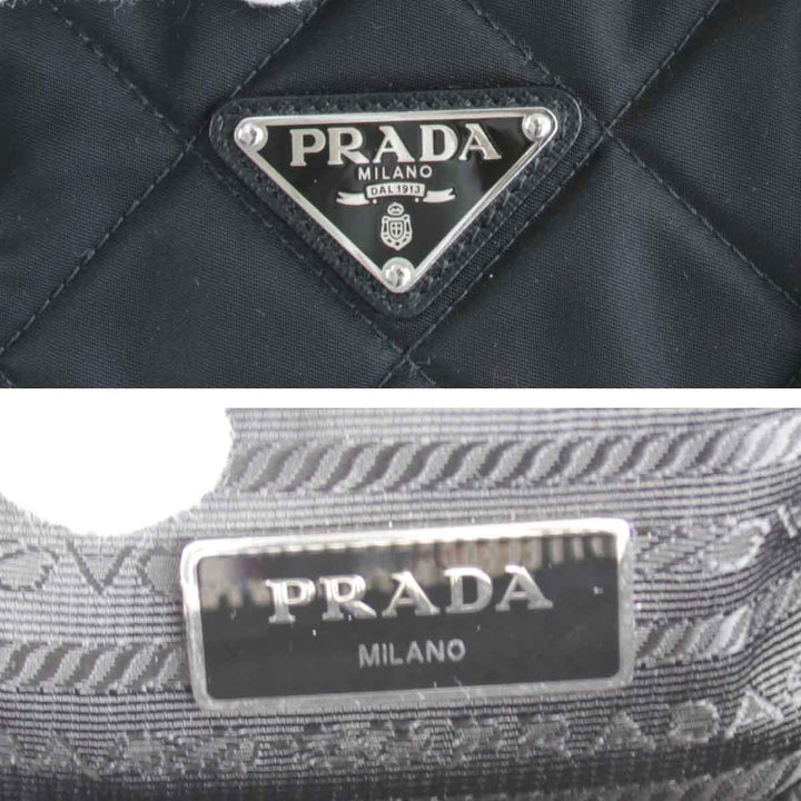 美品『USED』 
PRADA プラダ 
 チェーンショルダーバッグ ショルダーバッグ 
ナイロン ブラック