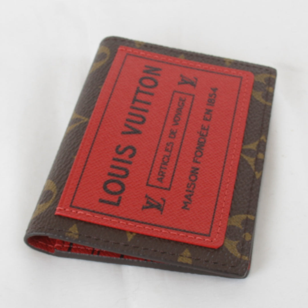 【価格改定】超美品『USED』 
LOUIS VUITTON ルイ・ヴィトン 
 オーガナイザー・ドゥ ポッシュ M25835 カードケース 
モノグラムキャンバス モノグラム×レッド