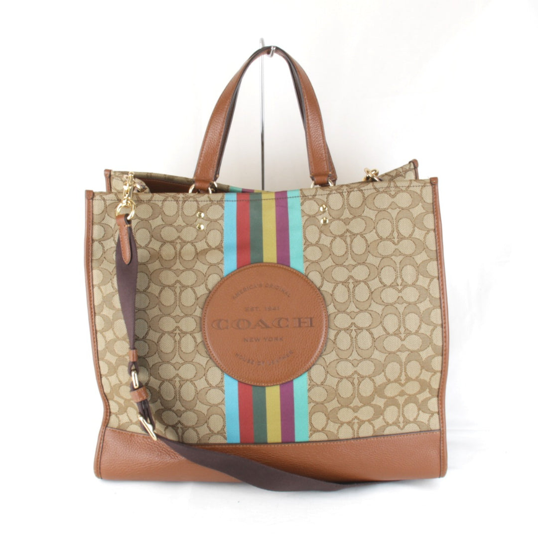 美品『USED』 
COACH コーチ 
 F2239-C5793 トートバッグ 
キャンバス ブラウン