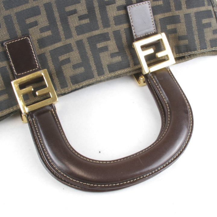 良品『USED』 
FENDI フェンディ 
 ハンドバッグ 
キャンバス カーキ