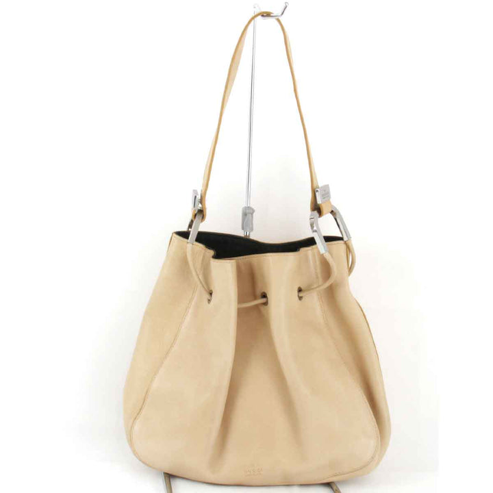 『USED』 
GUCCI グッチ 
 0013748 001998 ショルダーバッグ 
レザー ベージュ