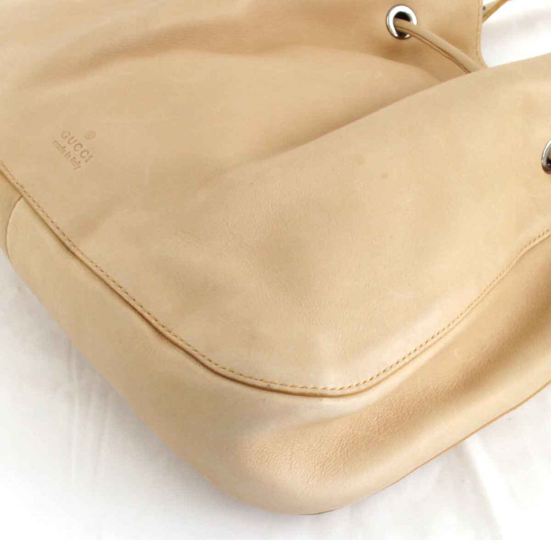 『USED』 
GUCCI グッチ 
 0013748 001998 ショルダーバッグ 
レザー ベージュ