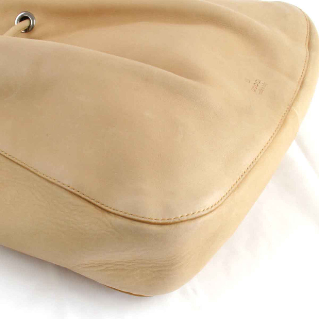 『USED』 
GUCCI グッチ 
 0013748 001998 ショルダーバッグ 
レザー ベージュ