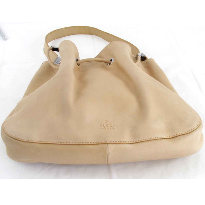『USED』 
GUCCI グッチ 
 0013748 001998 ショルダーバッグ 
レザー ベージュ