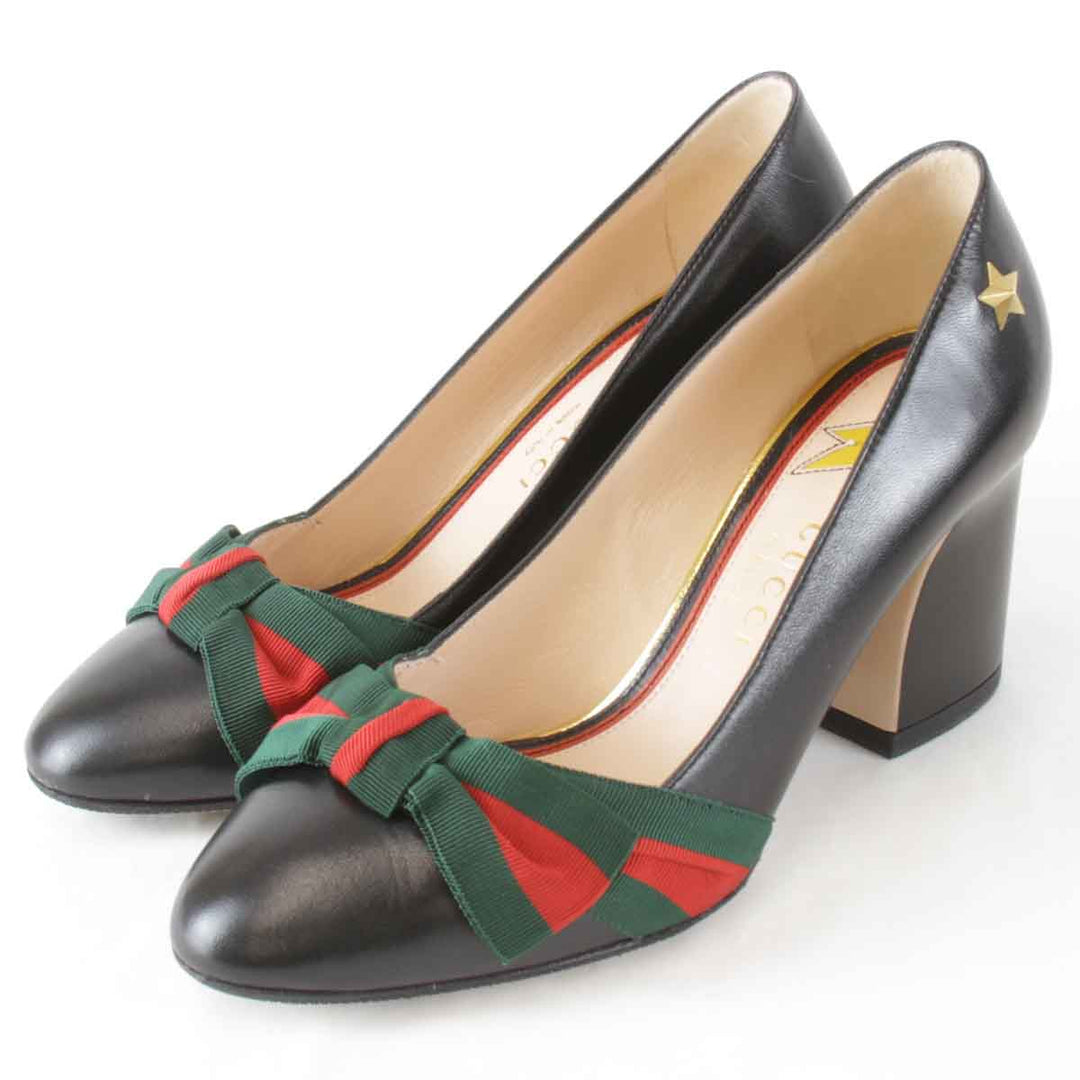 美品『USED』 
GUCCI グッチ 
 シェリーラインパンプス 34 1/2 パンプス 
レザー ブラック