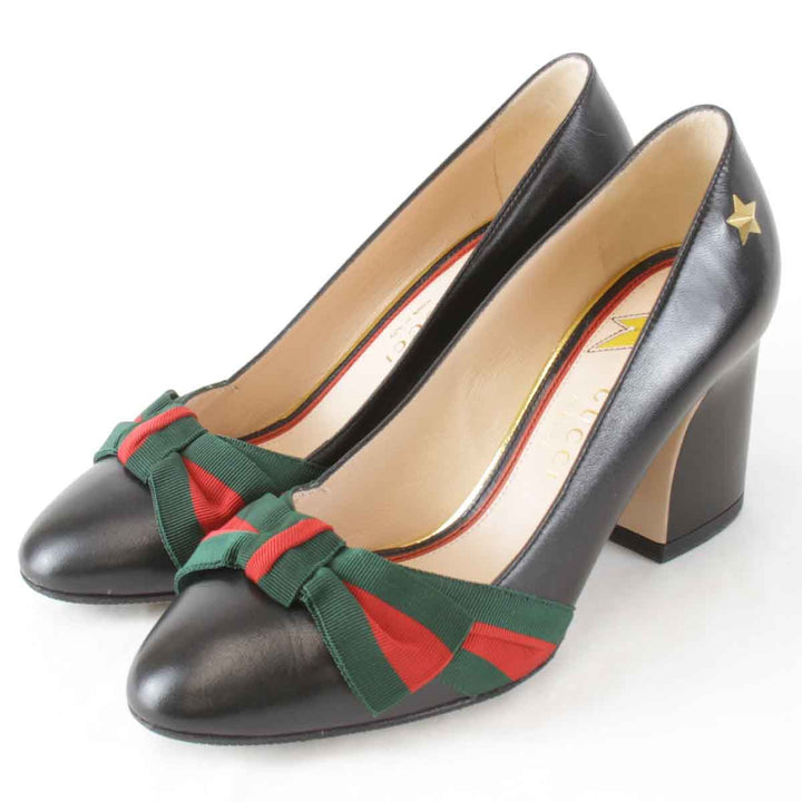 美品『USED』 
GUCCI グッチ 
 シェリーラインパンプス 34 1/2 パンプス 
レザー ブラック