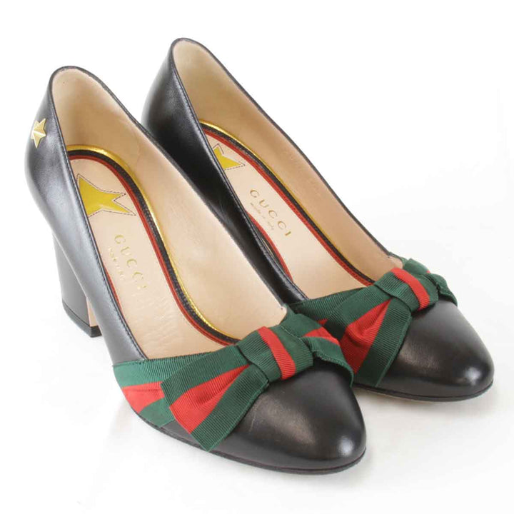 美品『USED』 
GUCCI グッチ 
 シェリーラインパンプス 34 1/2 パンプス 
レザー ブラック