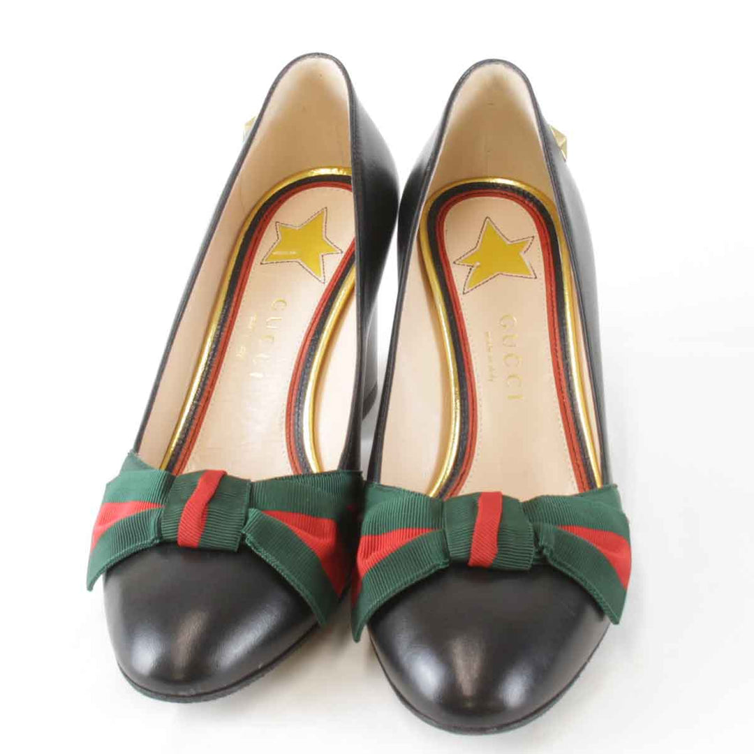 美品『USED』 
GUCCI グッチ 
 シェリーラインパンプス 34 1/2 パンプス 
レザー ブラック