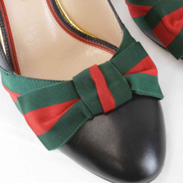 美品『USED』 
GUCCI グッチ 
 シェリーラインパンプス 34 1/2 パンプス 
レザー ブラック