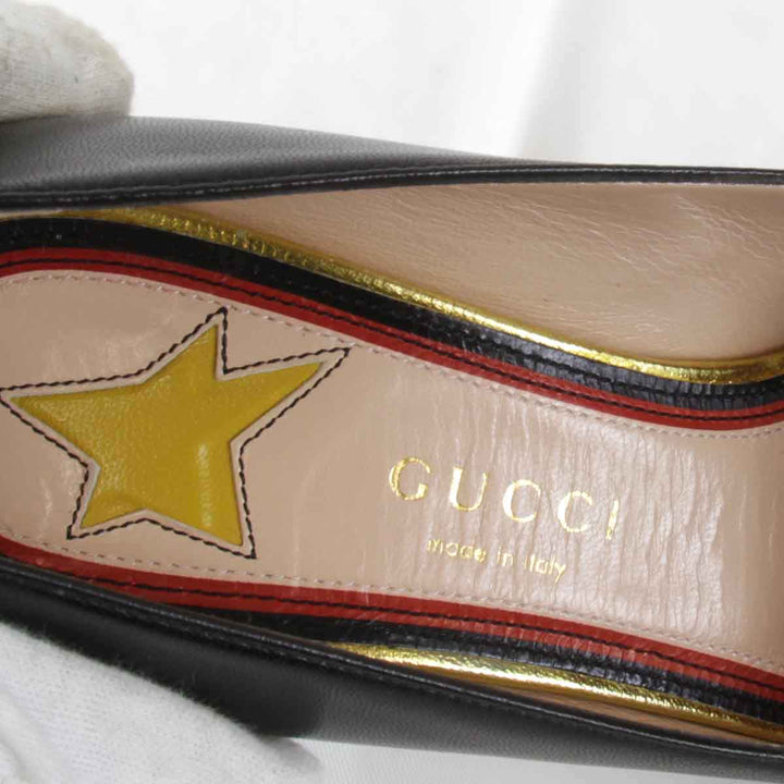 美品『USED』 
GUCCI グッチ 
 シェリーラインパンプス 34 1/2 パンプス 
レザー ブラック