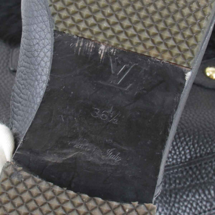 『USED』 
LOUIS VUITTON ルイ・ヴィトン 
 ファーブーツ  ブーツ 
レザー ブラック