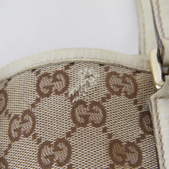 『USED』 
GUCCI グッチ 
 シェリーライン ミニハンドバッグ チャーム付き 139261・213048 ハンドバッグ 
GGキャンバス ベージュ