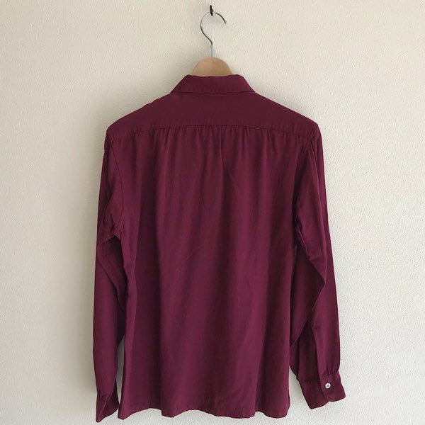 『USED』 
ARROW アロー 
 古着 ヴィンテージ オープンカラーシャツ 長袖シャツ 
 レッド系