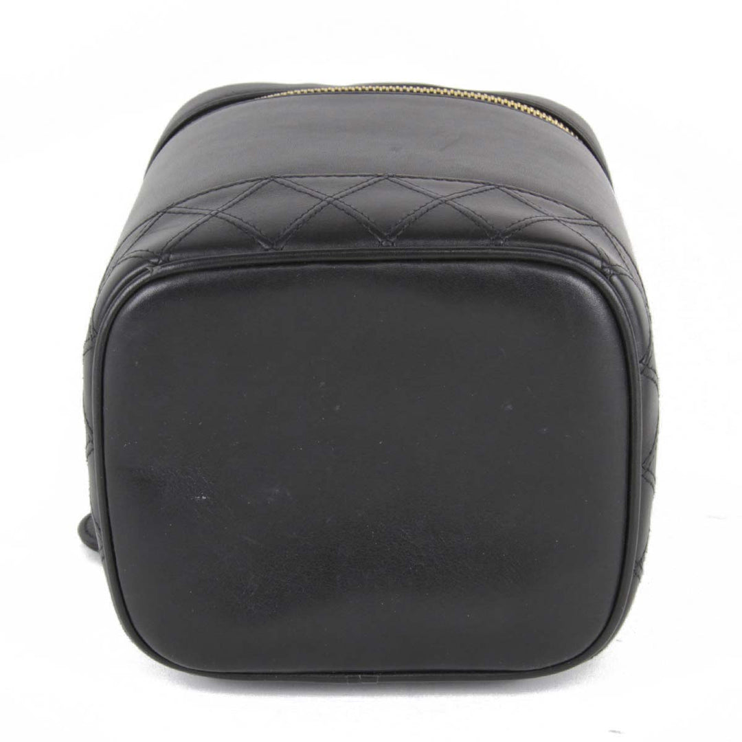 良品『USED』 
CHANEL シャネル 
 バニティバッグ 
レザー ブラック