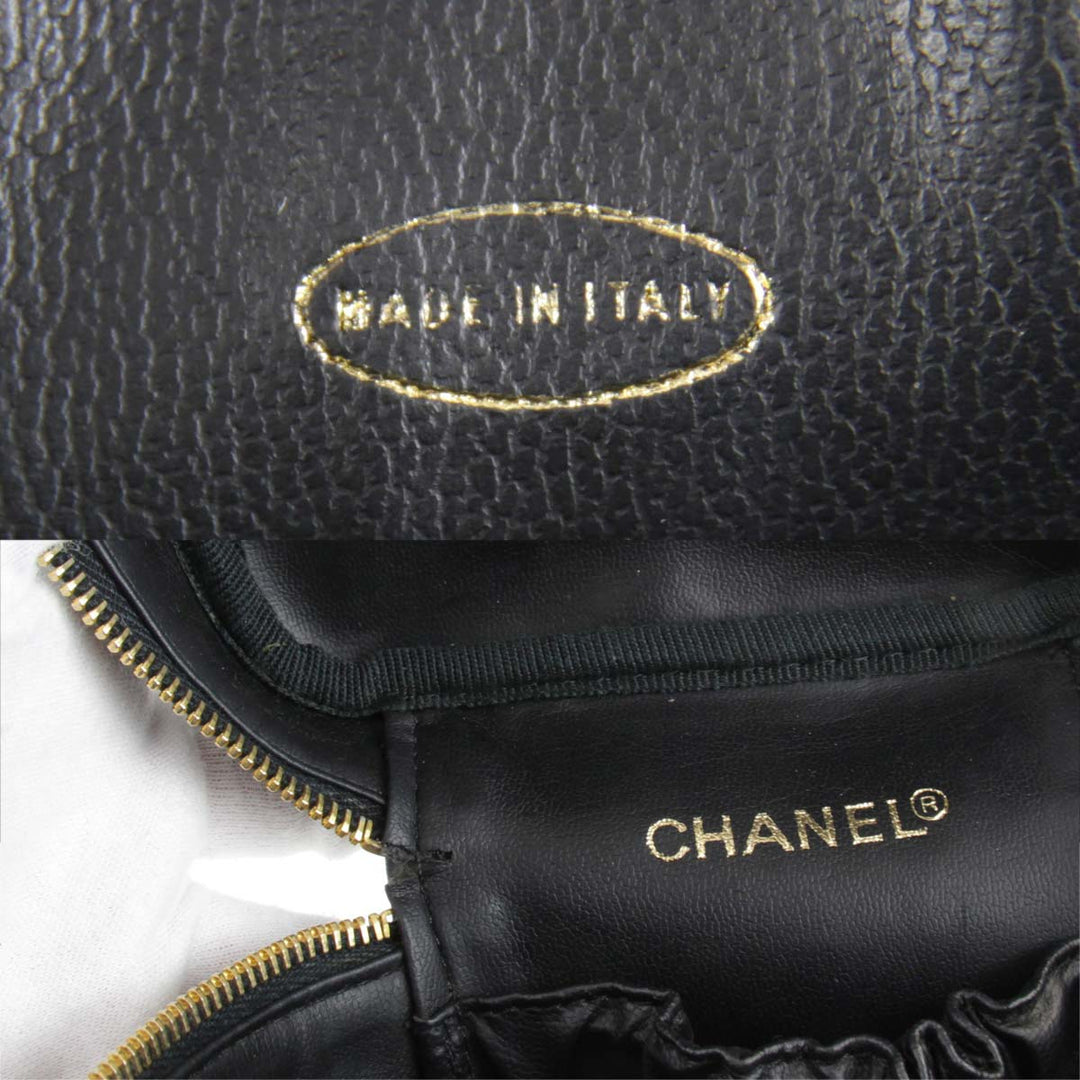 良品『USED』 
CHANEL シャネル 
 バニティバッグ 
レザー ブラック