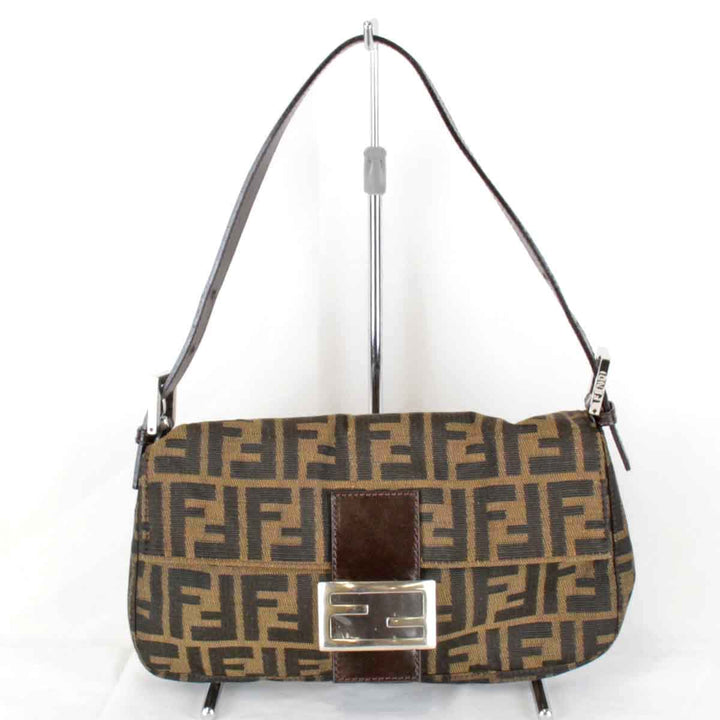 良品『USED』 
FENDI フェンディ 
 ズッカ マンマバケット ショルダーバッグ 
キャンバス ブラウン