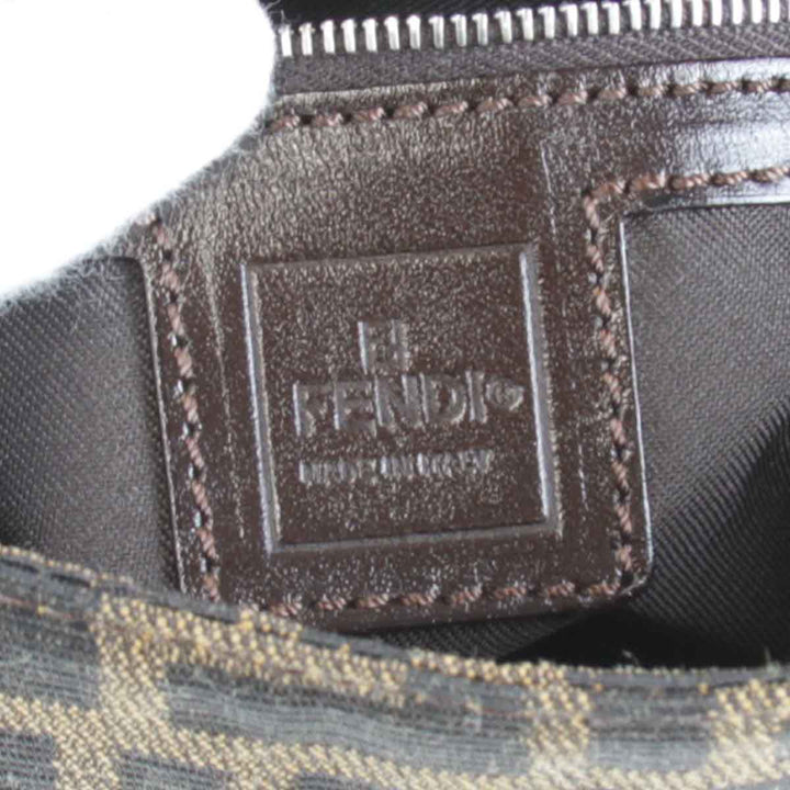 良品『USED』 
FENDI フェンディ 
 ズッカ マンマバケット ショルダーバッグ 
キャンバス ブラウン