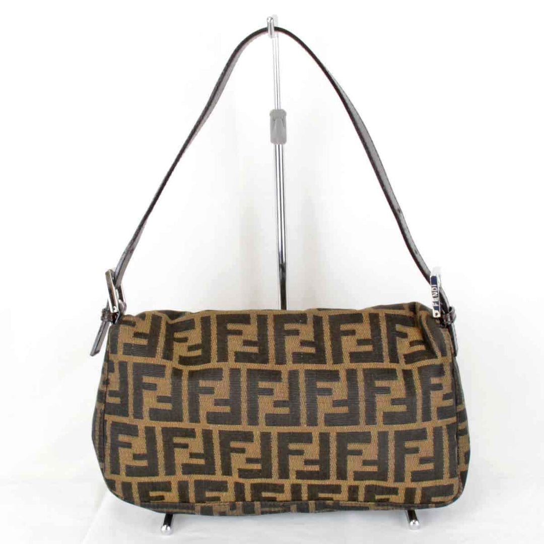良品『USED』 
FENDI フェンディ 
 ズッカ マンマバケット ショルダーバッグ 
キャンバス ブラウン