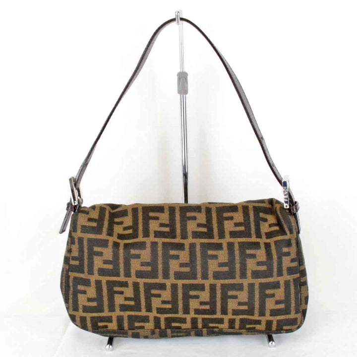 良品『USED』 
FENDI フェンディ 
 ズッカ マンマバケット ショルダーバッグ 
キャンバス ブラウン