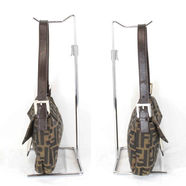良品『USED』 
FENDI フェンディ 
 ズッカ マンマバケット ショルダーバッグ 
キャンバス ブラウン