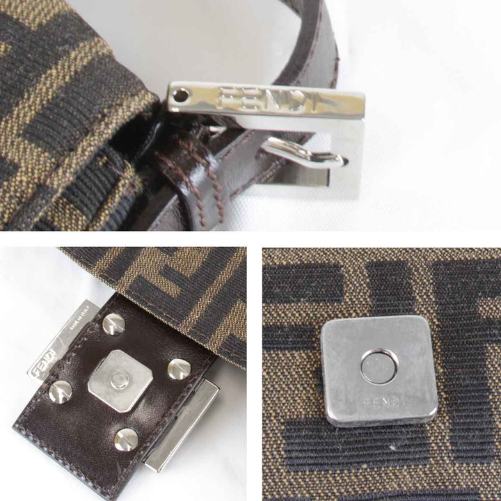 良品『USED』 
FENDI フェンディ 
 ズッカ マンマバケット ショルダーバッグ 
キャンバス ブラウン
