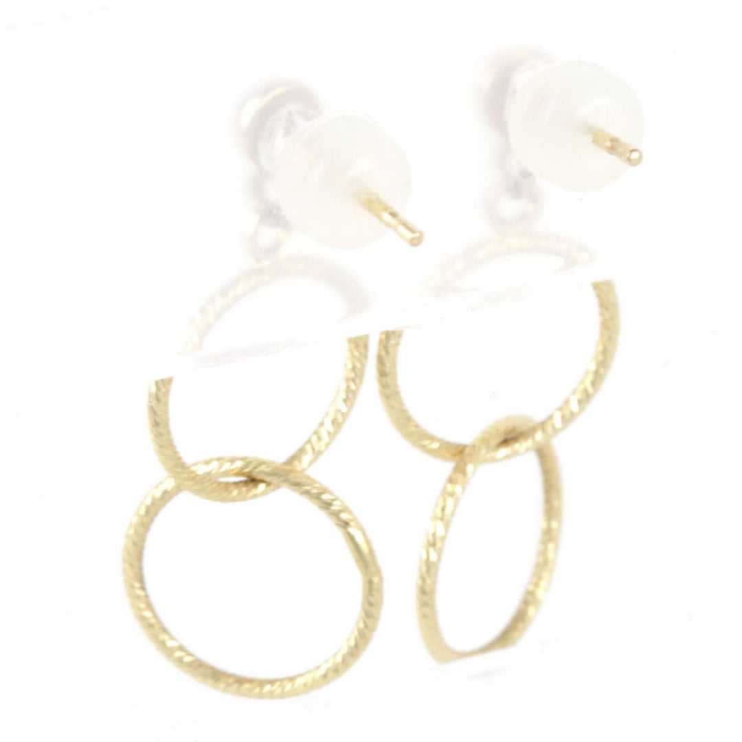 美品『USED』 K14 
 二連フープ ピアス
 1.6g