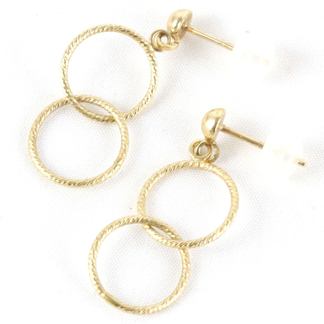 美品『USED』 K14 
 二連フープ ピアス
 1.6g