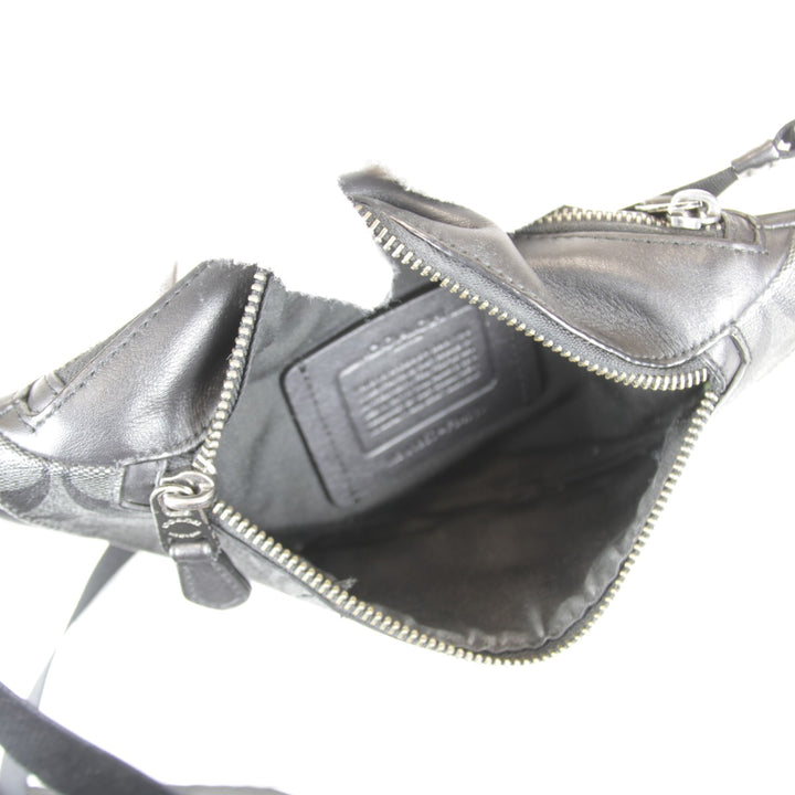 『USED』 
COACH コーチ 
 J1957-F84711 ボディバッグ 
レザー/キャンバス ブラック