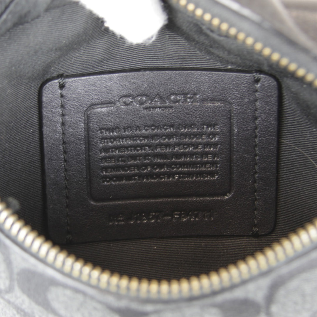 『USED』 
COACH コーチ 
 J1957-F84711 ボディバッグ 
レザー/キャンバス ブラック