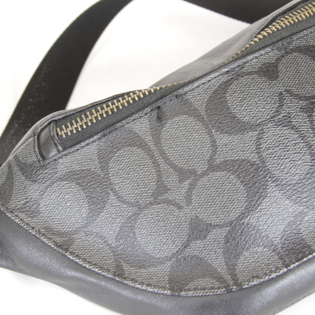 『USED』 
COACH コーチ 
 J1957-F84711 ボディバッグ 
レザー/キャンバス ブラック