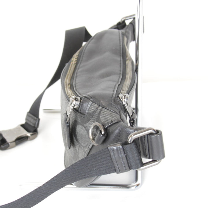 『USED』 
COACH コーチ 
 J1957-F84711 ボディバッグ 
レザー/キャンバス ブラック