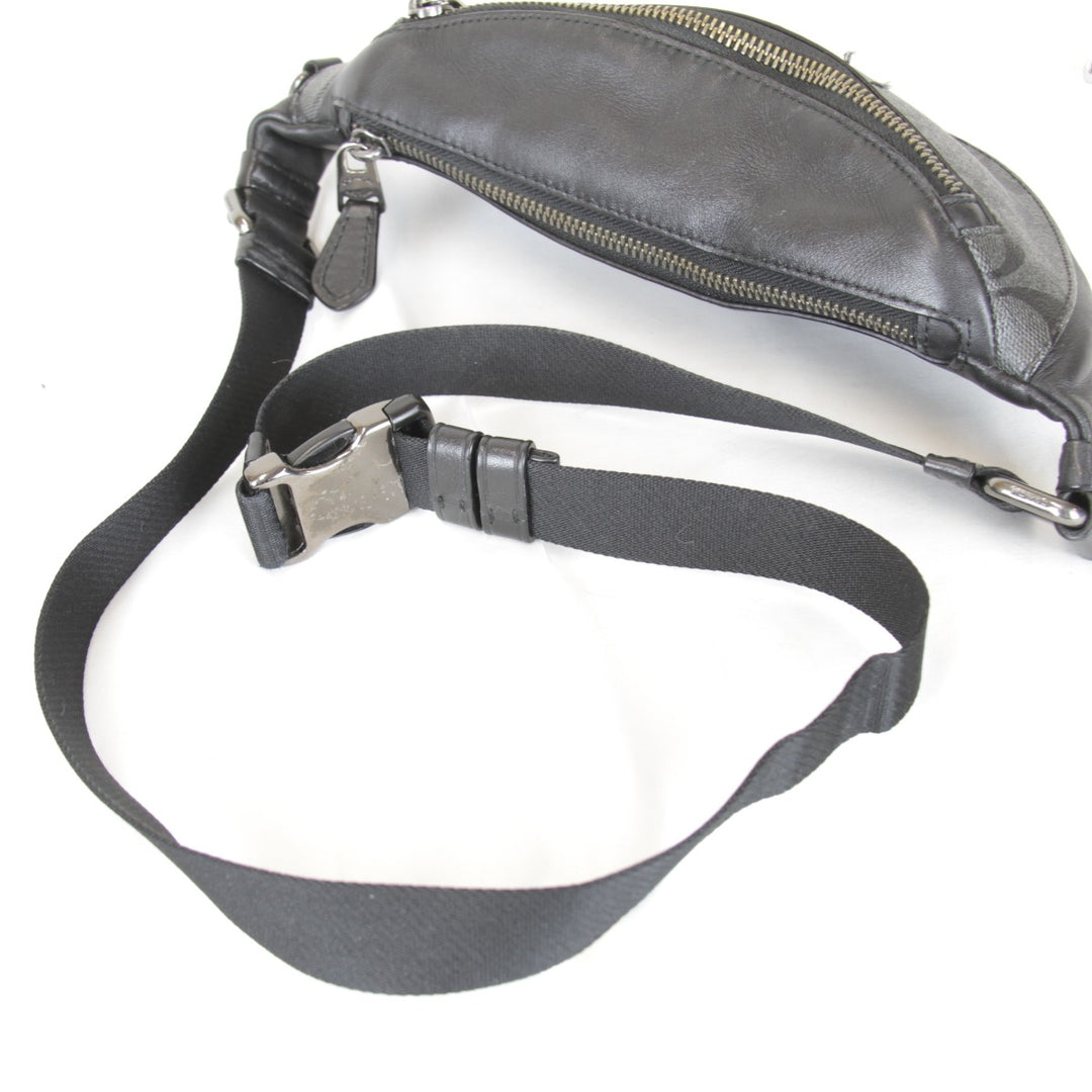 『USED』 
COACH コーチ 
 J1957-F84711 ボディバッグ 
レザー/キャンバス ブラック