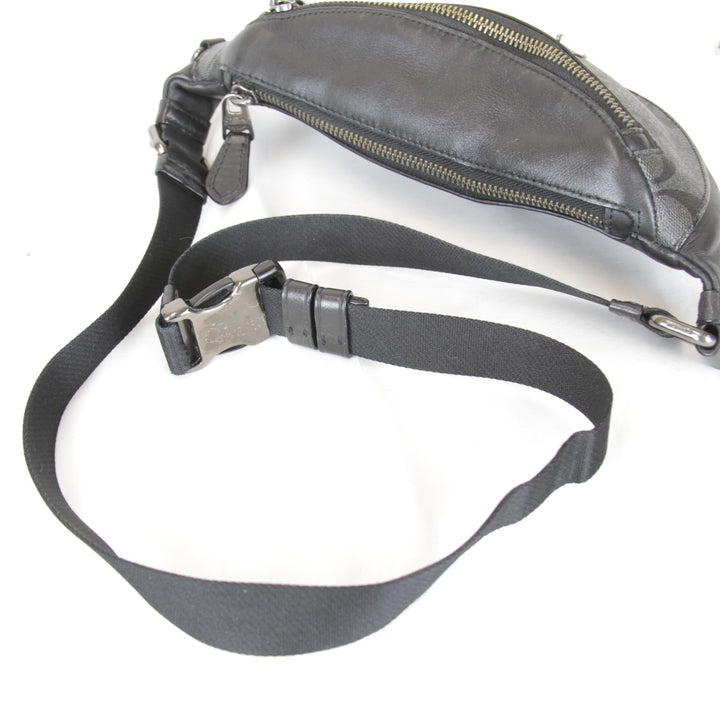 『USED』 
COACH コーチ 
 J1957-F84711 ボディバッグ 
レザー/キャンバス ブラック