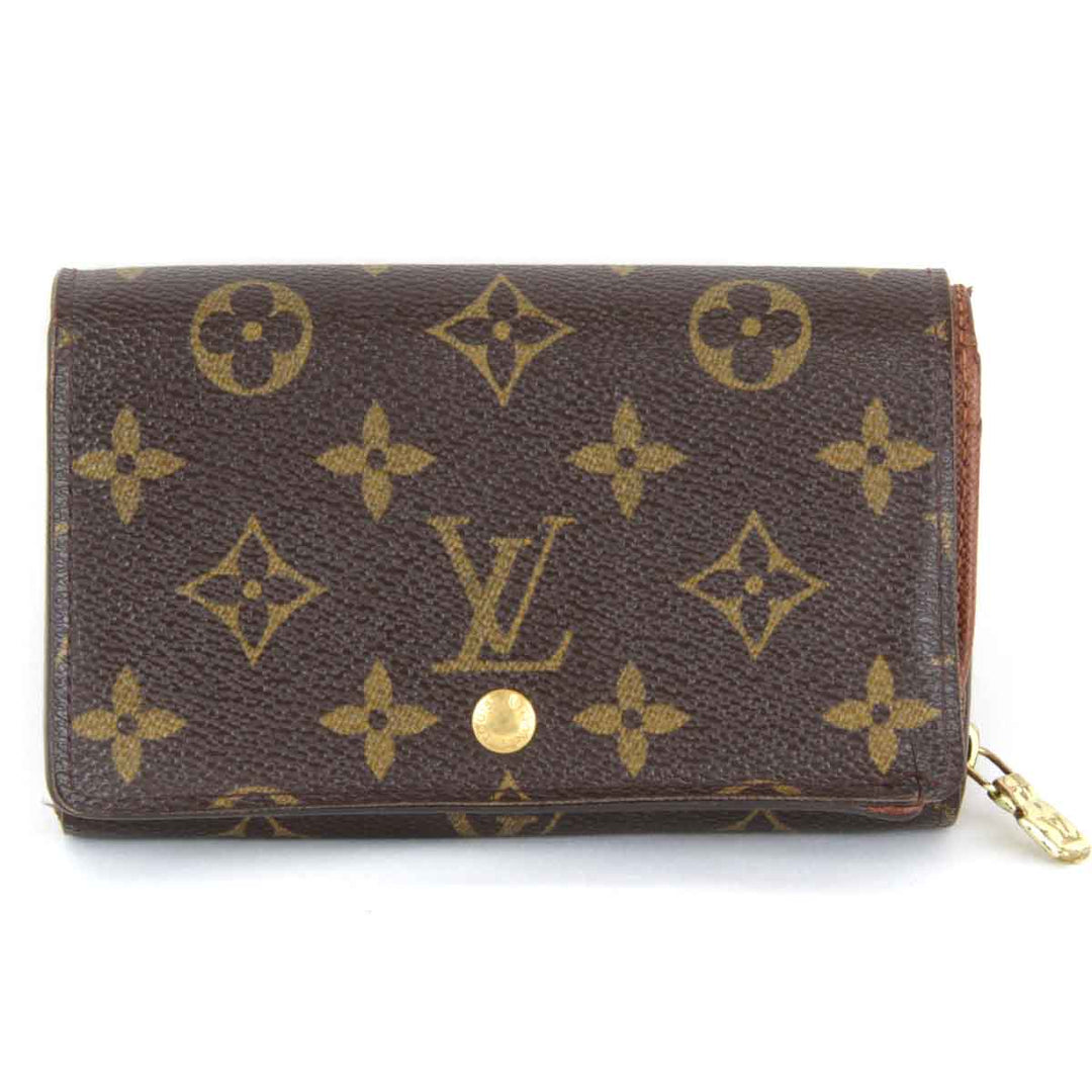 『USED』 
LOUIS VUITTON ルイ・ヴィトン 
 ポルトモネビエトレゾール M61730 二つ折り財布 
モノグラムキャンバス モノグラム