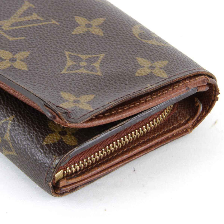 『USED』 
LOUIS VUITTON ルイ・ヴィトン 
 ポルトモネビエトレゾール M61730 二つ折り財布 
モノグラムキャンバス モノグラム