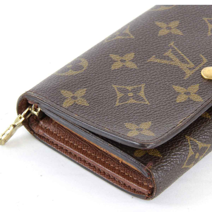 『USED』 
LOUIS VUITTON ルイ・ヴィトン 
 ポルトモネビエトレゾール M61730 二つ折り財布 
モノグラムキャンバス モノグラム