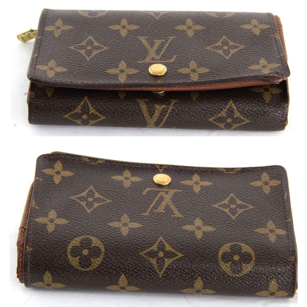 『USED』 
LOUIS VUITTON ルイ・ヴィトン 
 ポルトモネビエトレゾール M61730 二つ折り財布 
モノグラムキャンバス モノグラム