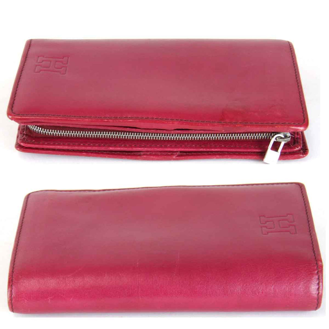 『USED』 
HIROFU ヒロフ 
 長財布 
レザー レッド