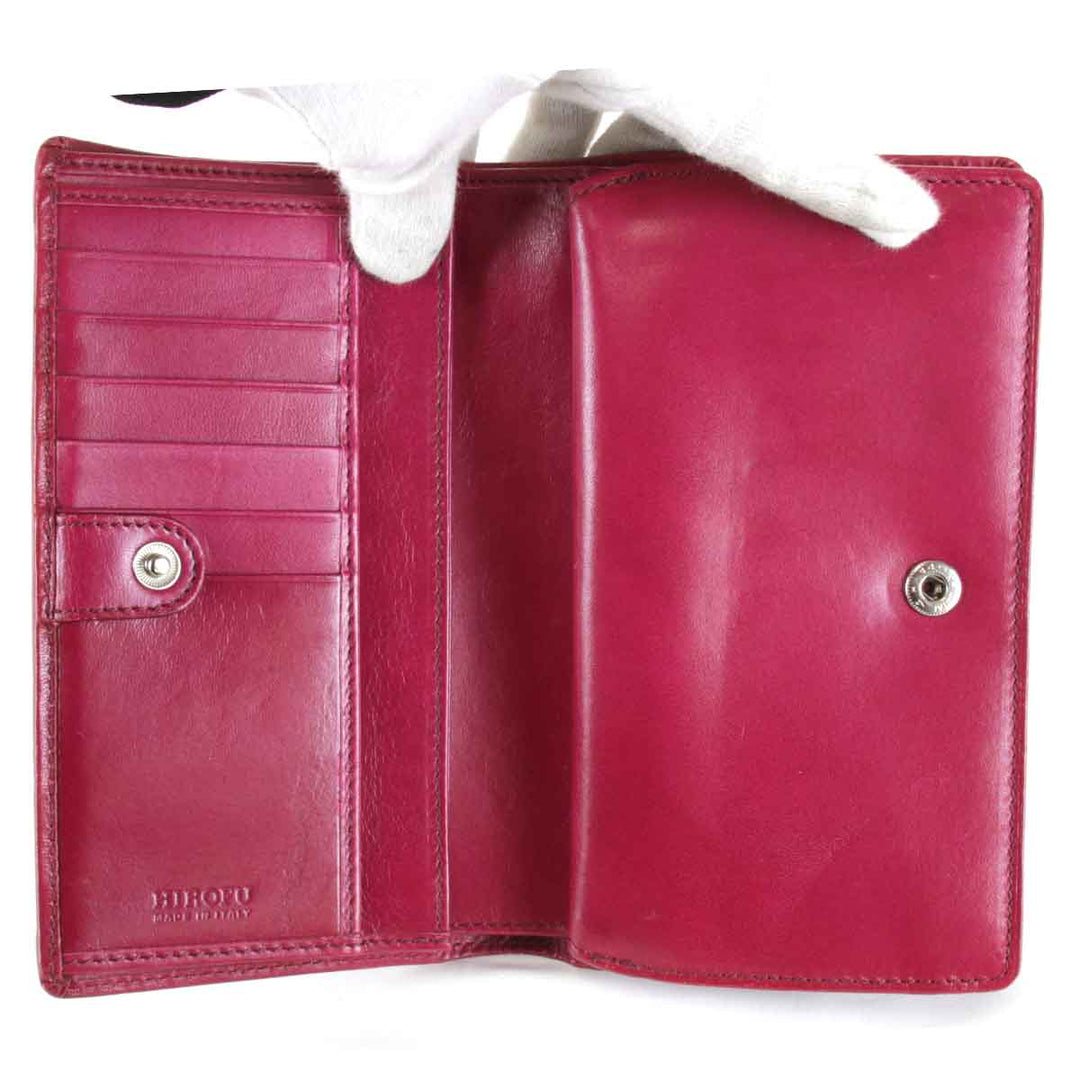 『USED』 
HIROFU ヒロフ 
 長財布 
レザー レッド