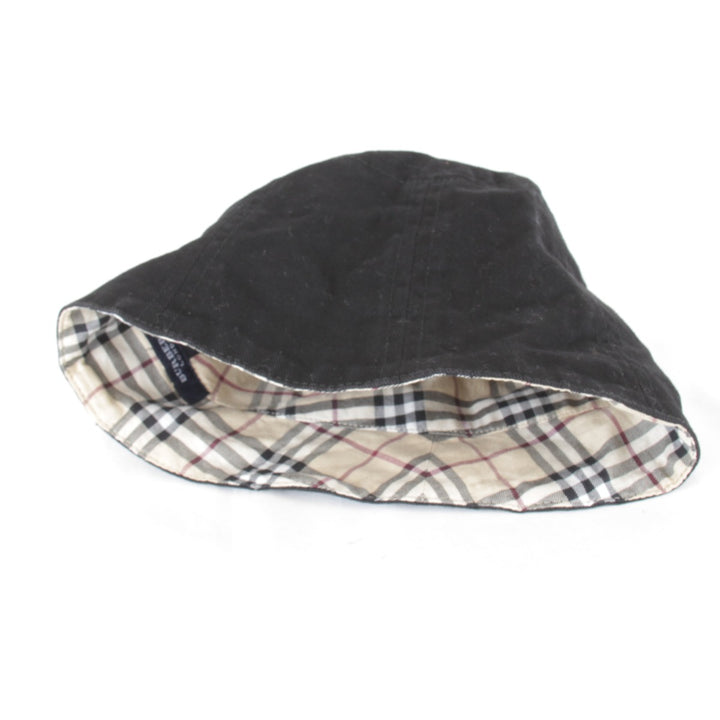 【価格改定】良品『USED』 
BURBERRY バーバリー 
 裏ノバチェック 50サイズ ハット 
コットン ブラック