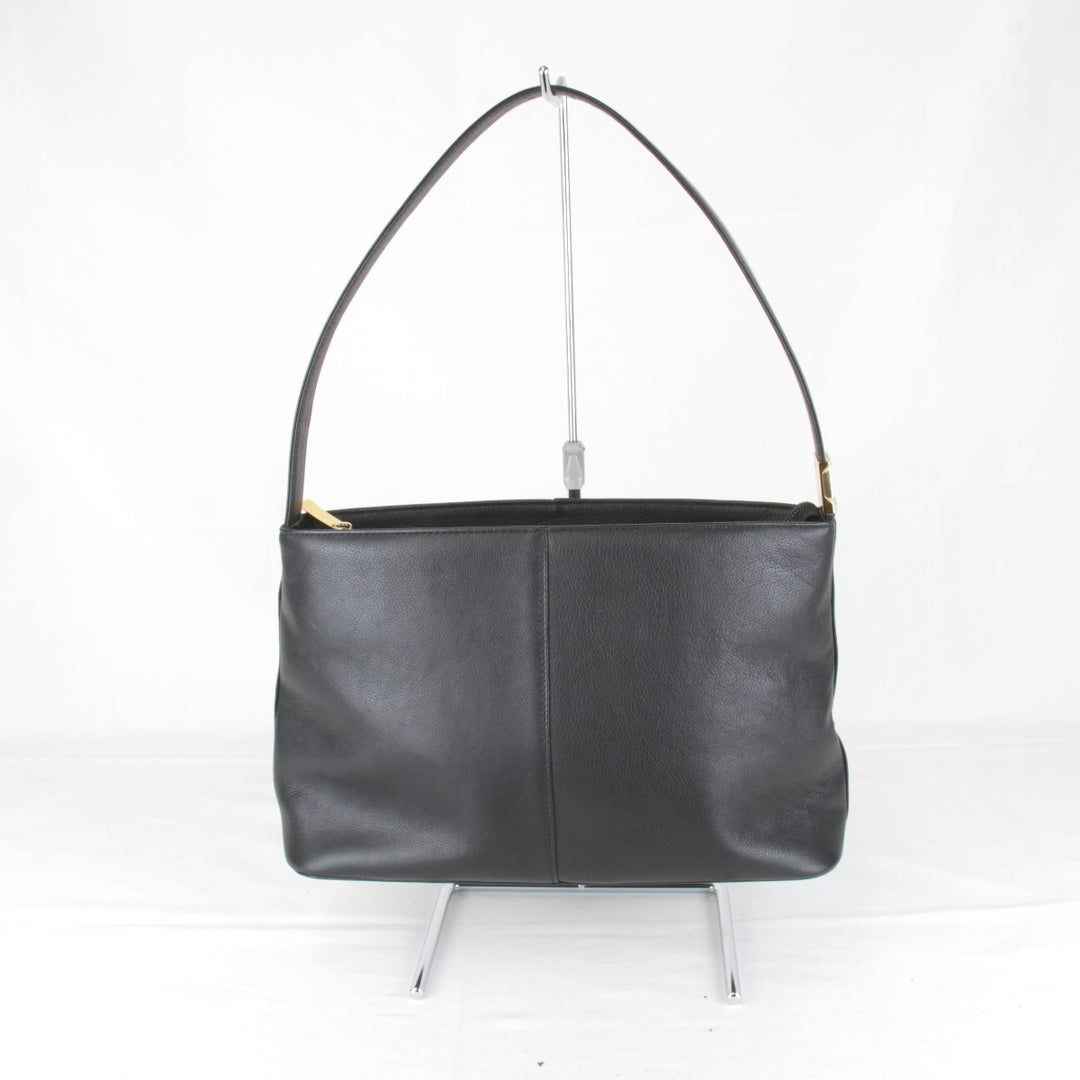 美品『USED』 
BURBERRY LONDON バーバリーロンドン 
 ショルダーバッグ 
レザー ブラック