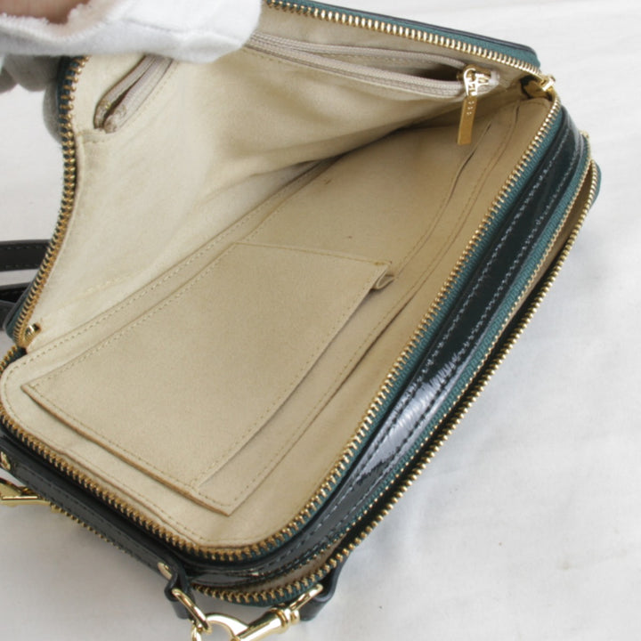 良品『USED』 
 
 ATAO アミュレット スマホショルダー お財布ポシェット 撥水 ミニバッグ 財布 ショルダーバッグ 
エナメル グリーン
