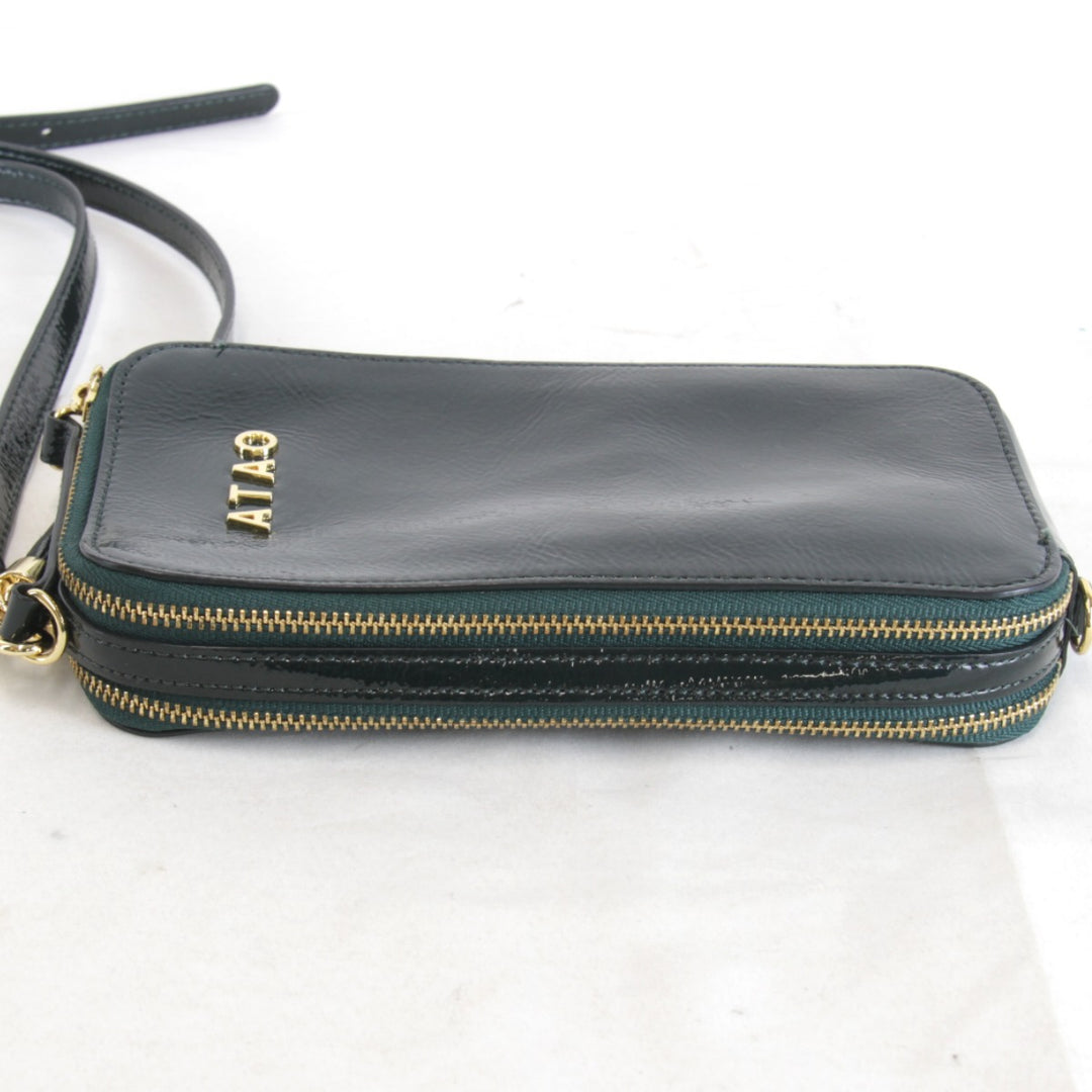 良品『USED』 
 
 ATAO アミュレット スマホショルダー お財布ポシェット 撥水 ミニバッグ 財布 ショルダーバッグ 
エナメル グリーン